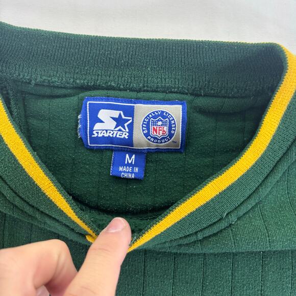 Vintage 90s Green Bay Packers Starter Crewneck Men Medium Embroidered Sweatshirt - Picture 5 of 6